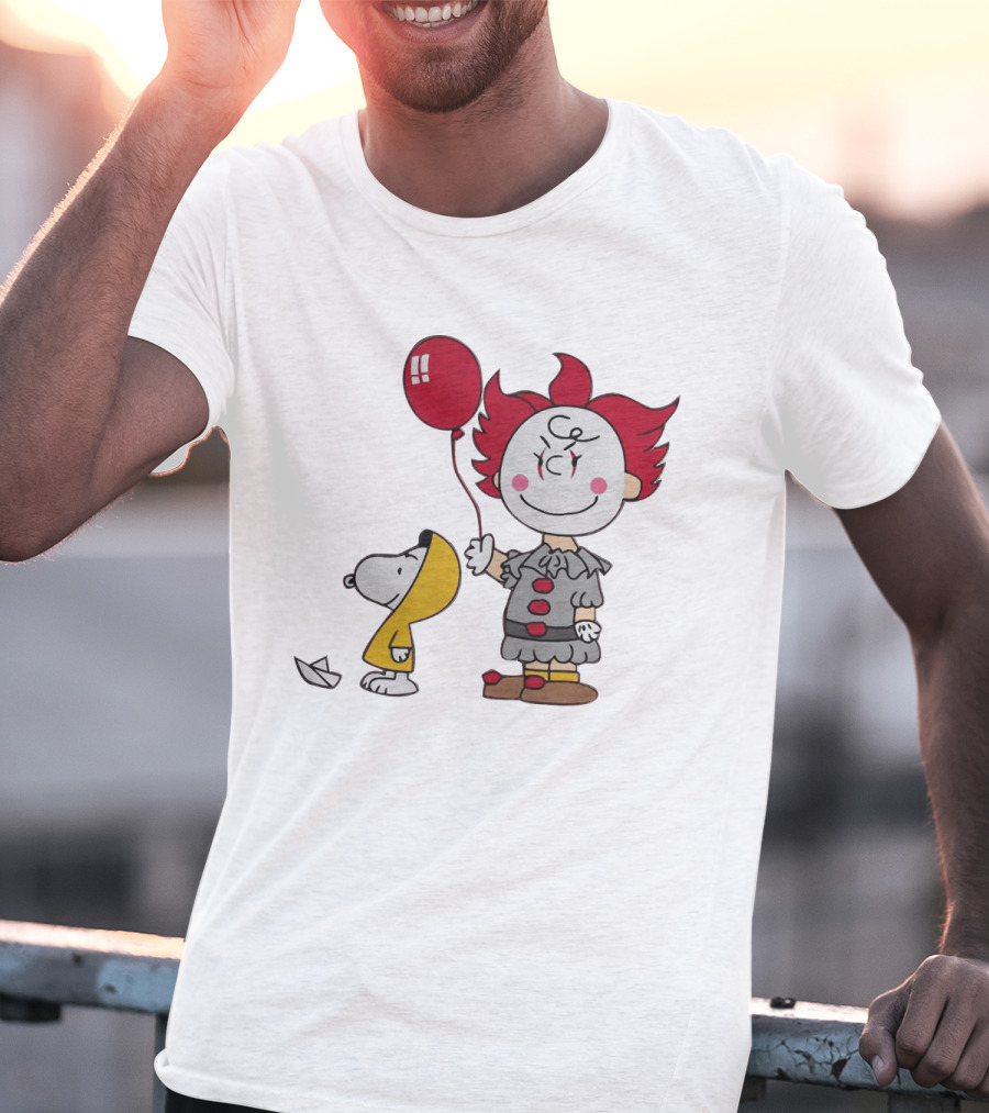Charlie IT Snoopy Georgie Funny Horror Movie Fans T-Shirt