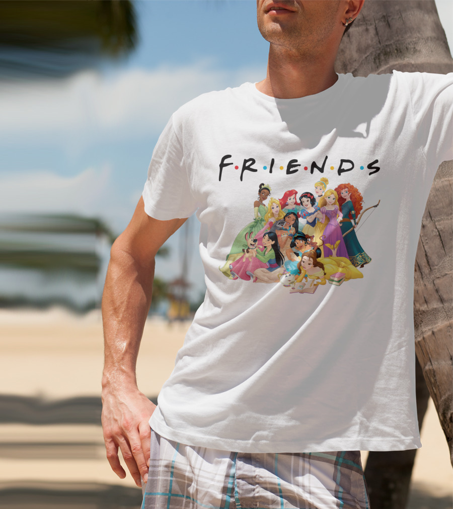 Friends Disney Princesses Funny Fans Girls Group Iconic T-Shirt