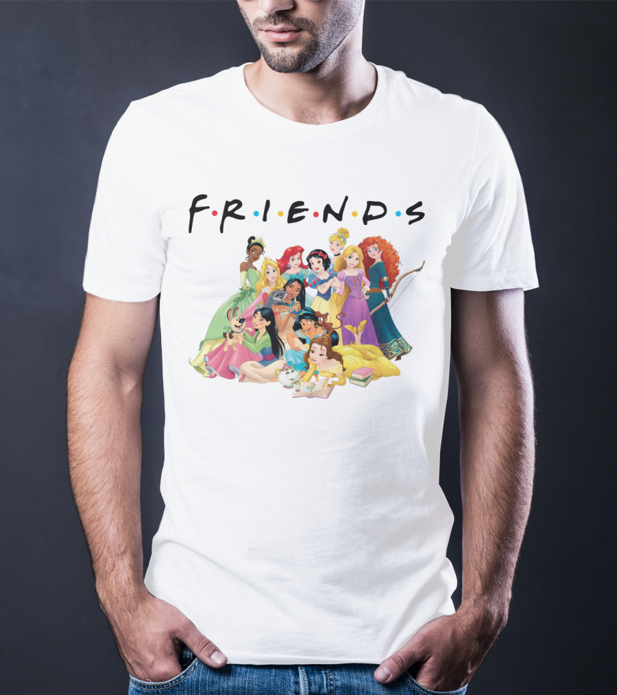 Friends Disney Princesses Funny Fans Girls Group Iconic T-Shirt