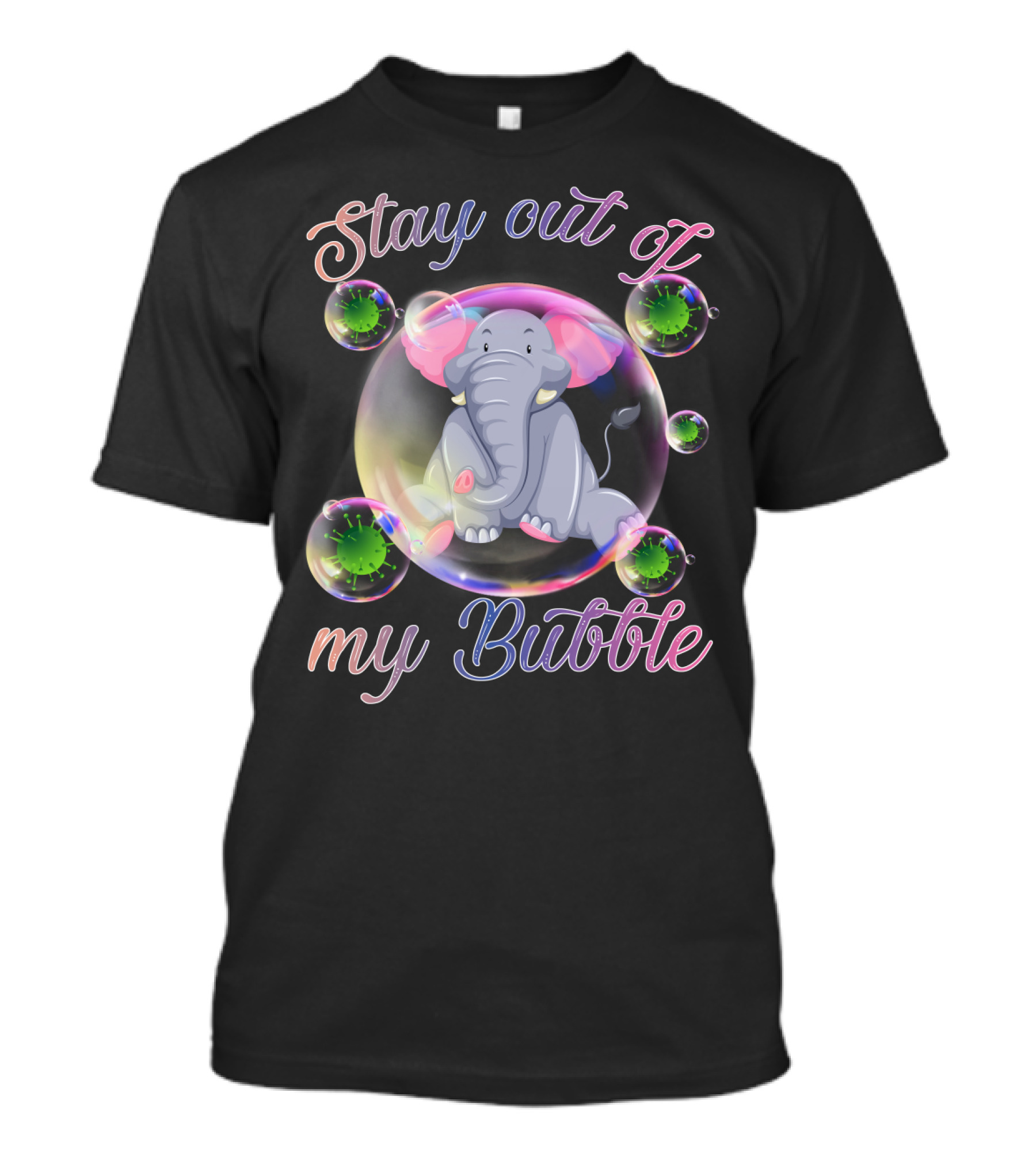 Elephant Stay Out Of My Bubble Iconic T-Shirt