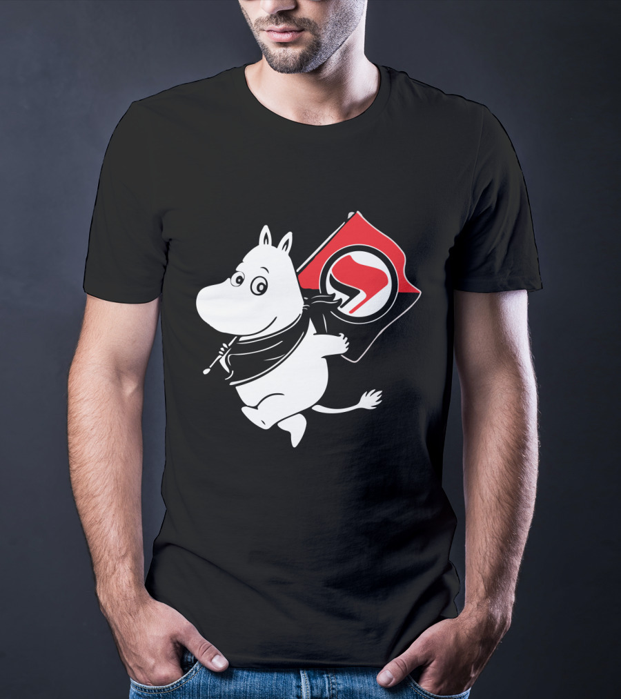 Moomin Holding Antifa Flag T-Shirt