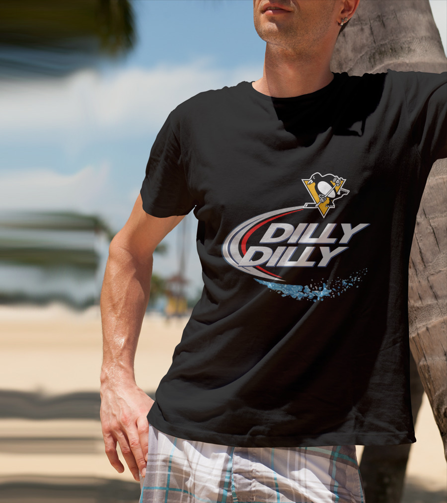 Dilly Dilly Penguins Hockey Logo And Swoosh T-Shirt