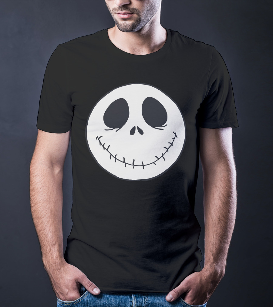 Jack Skellington Smiling Face Icon Nightmare Before Christmas T-Shirt