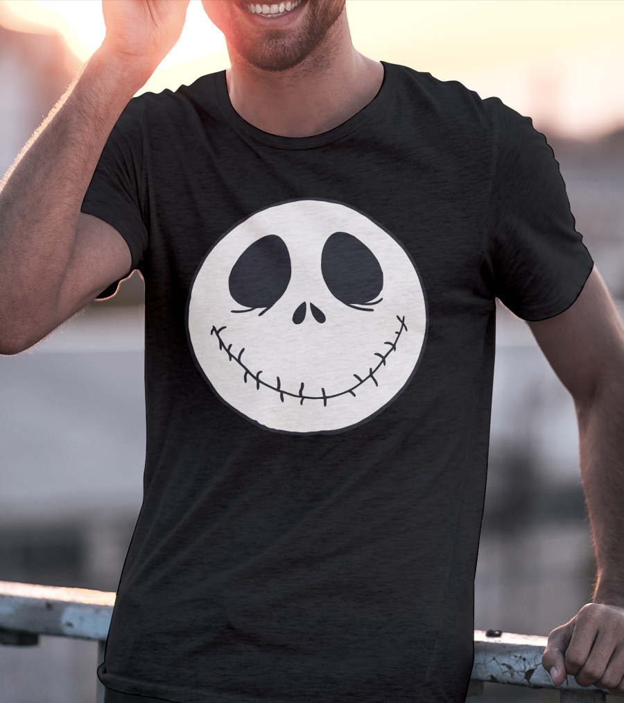 Jack Skellington Smiling Face Icon Nightmare Before Christmas T-Shirt