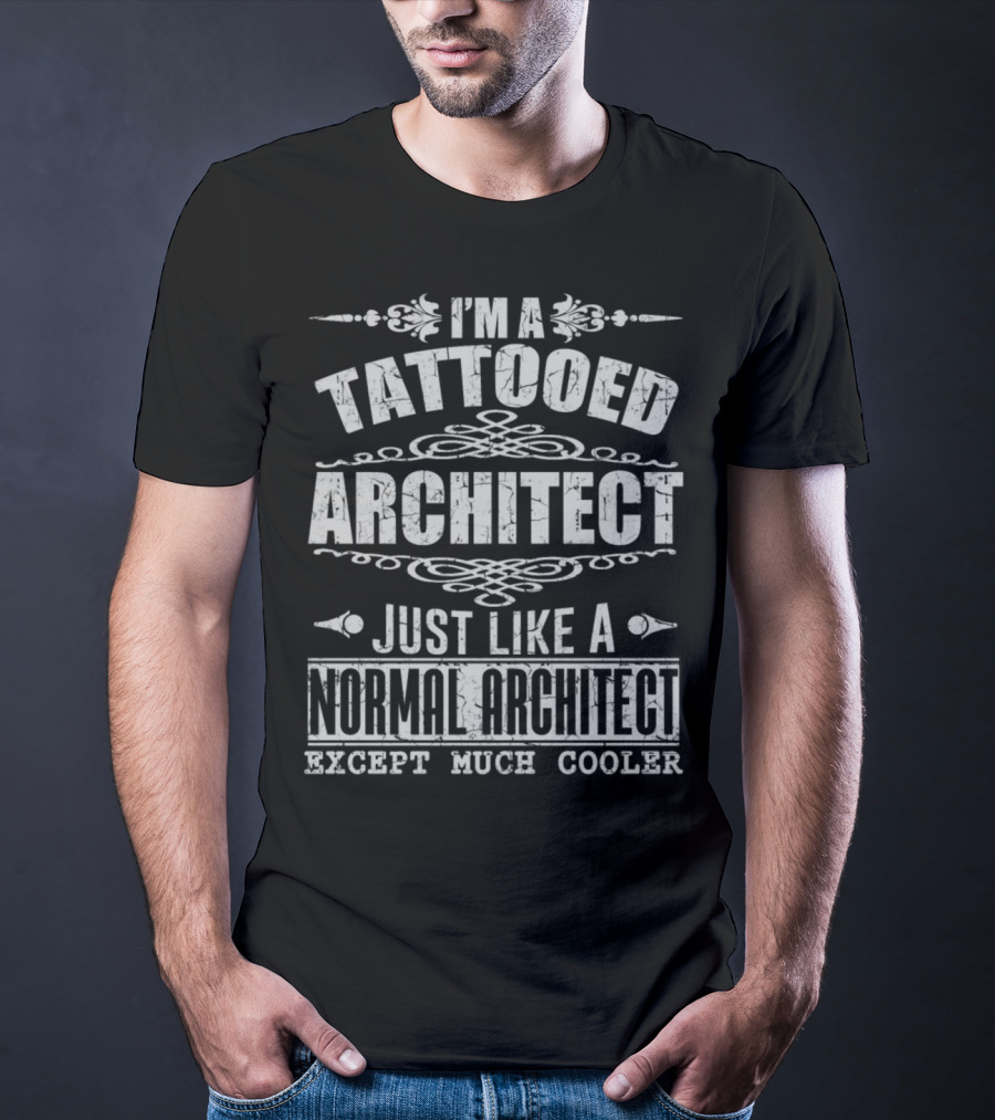 I'm A Tattooed Architect Just Like A Normal Architect Except Much Cooler Alvar Aalto Mens Premium 3928 T-Shirt