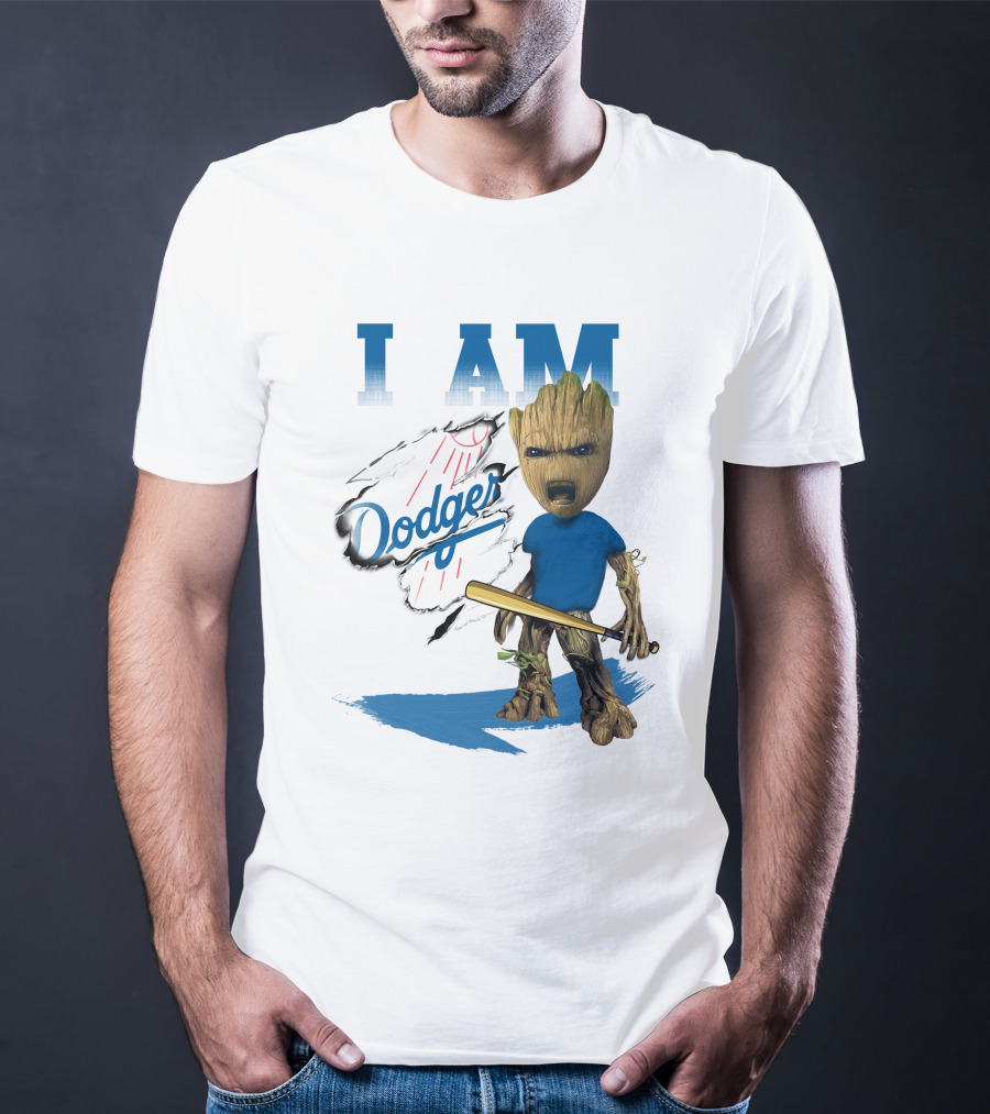 I Am Groot Dodgers Baseball T-Shirt