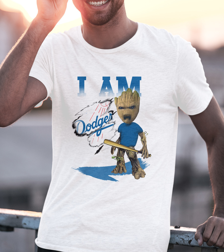 I Am Groot Dodgers Baseball T-Shirt