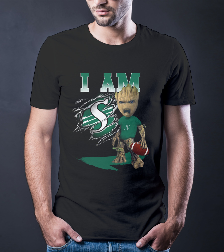 I AM Saskatchewan Roughriders Football Groot Fan T-Shirt