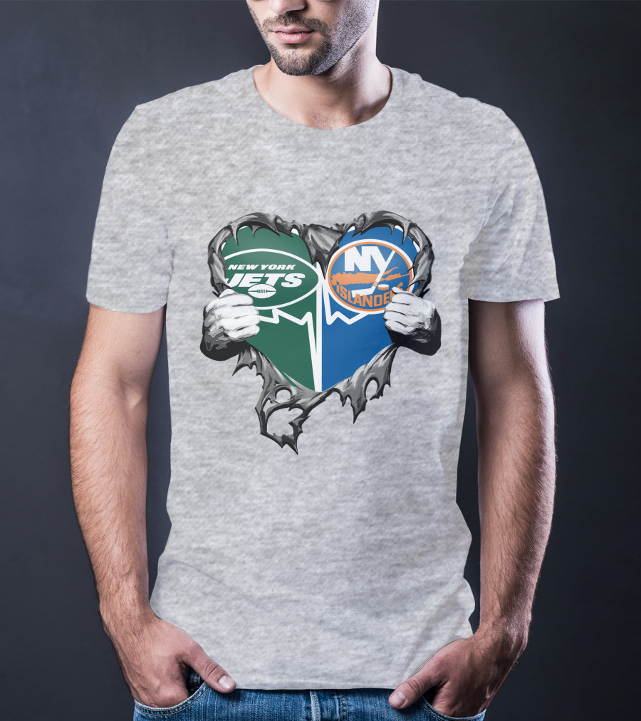 New York Jets And Islanders It’s In My Heart T-Shirt