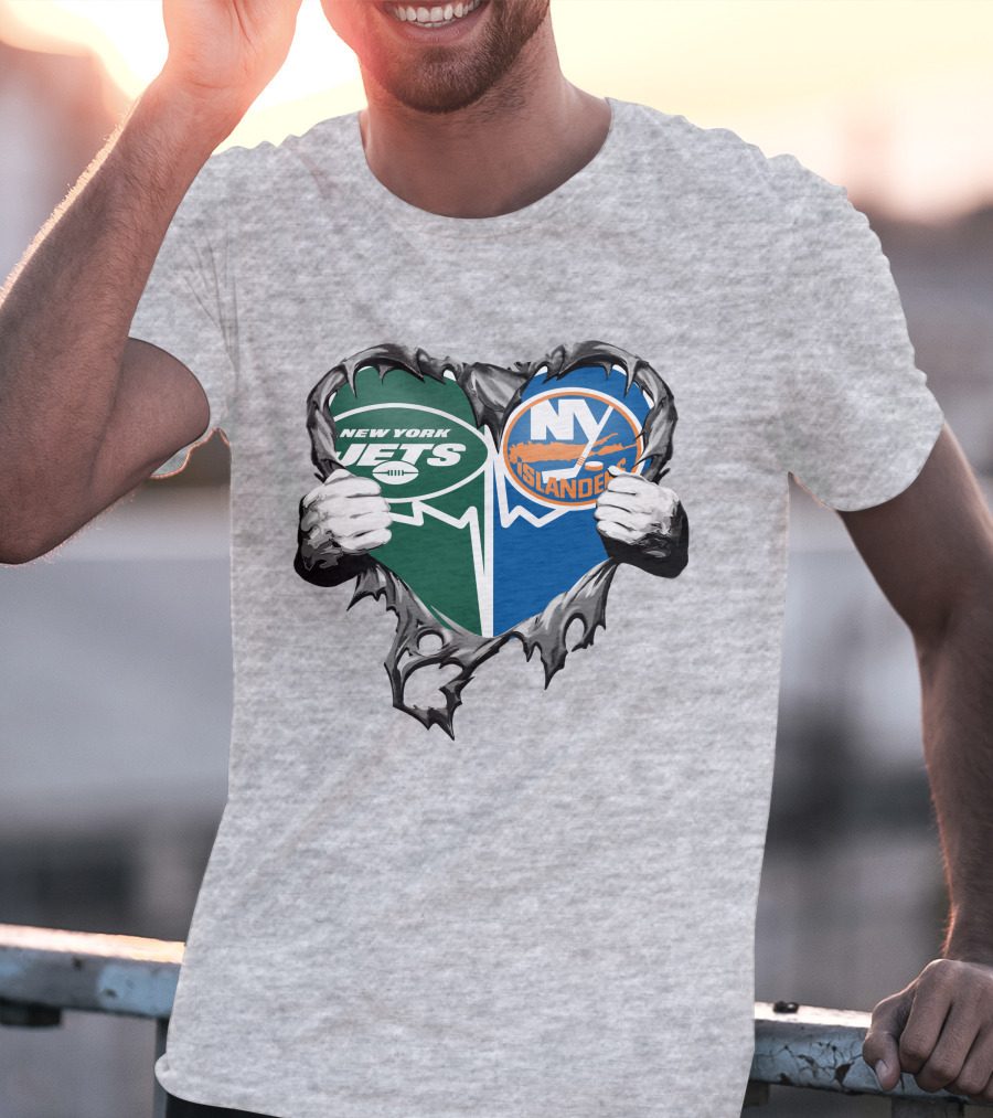 New York Jets And Islanders It’s In My Heart T-Shirt