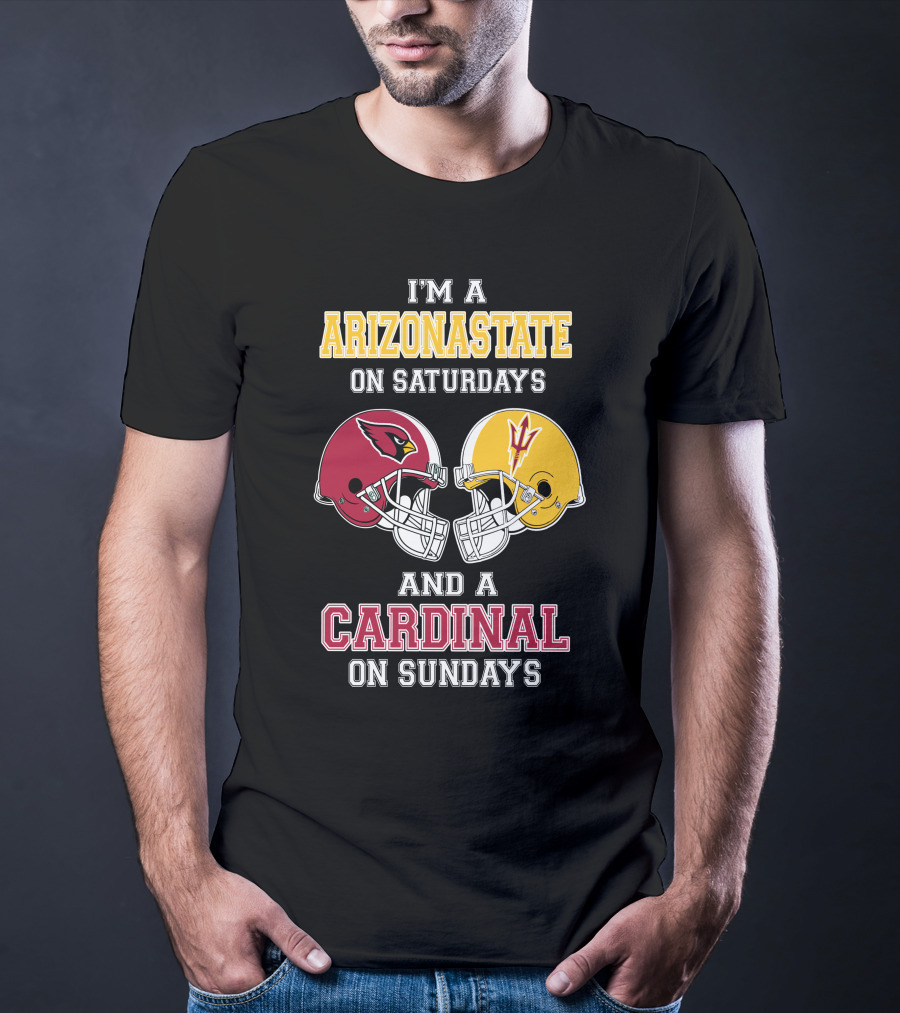 Arizona State On Saturdays Cardinal On Sundays T-Shirt