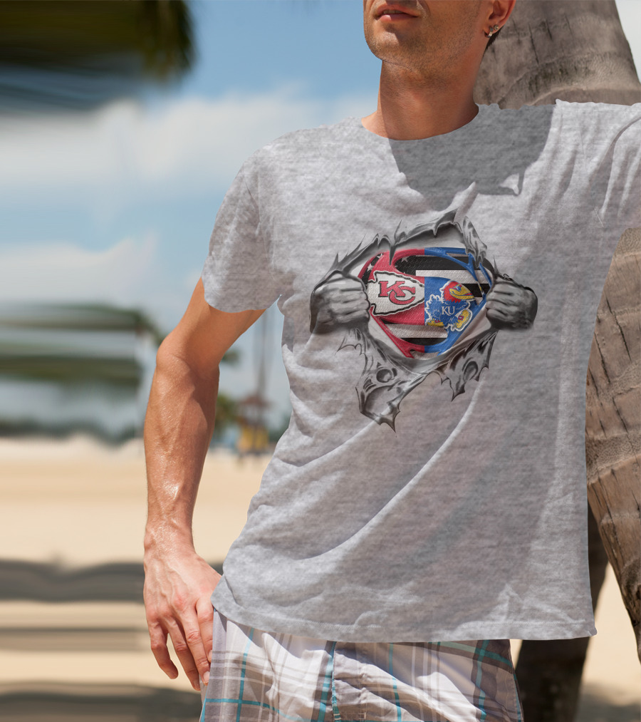 Kansas City Chiefs Kansas Jayhawks Superhero T-Shirt