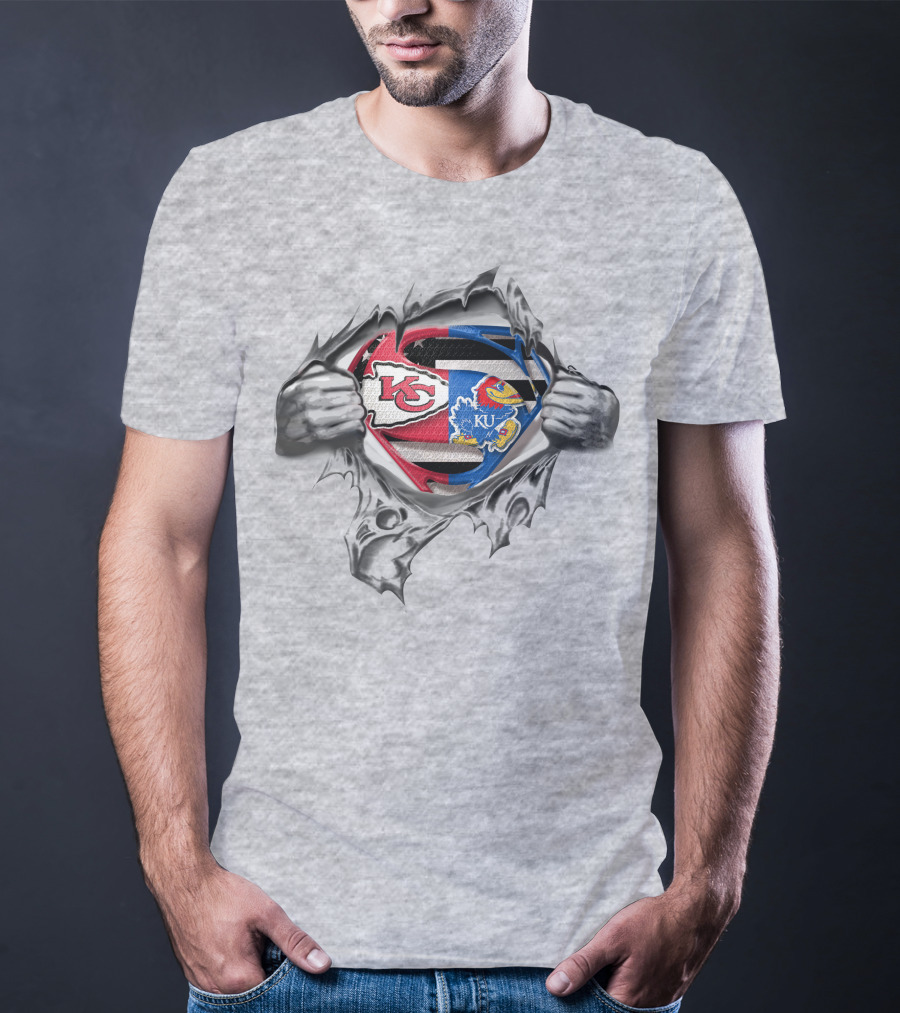 Kansas City Chiefs Kansas Jayhawks Superhero T-Shirt