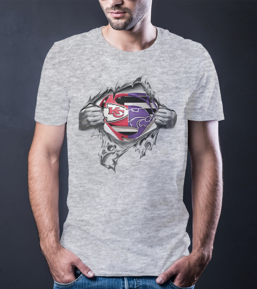 Chiefs Wildcats Superman Logo Mashup T-Shirt