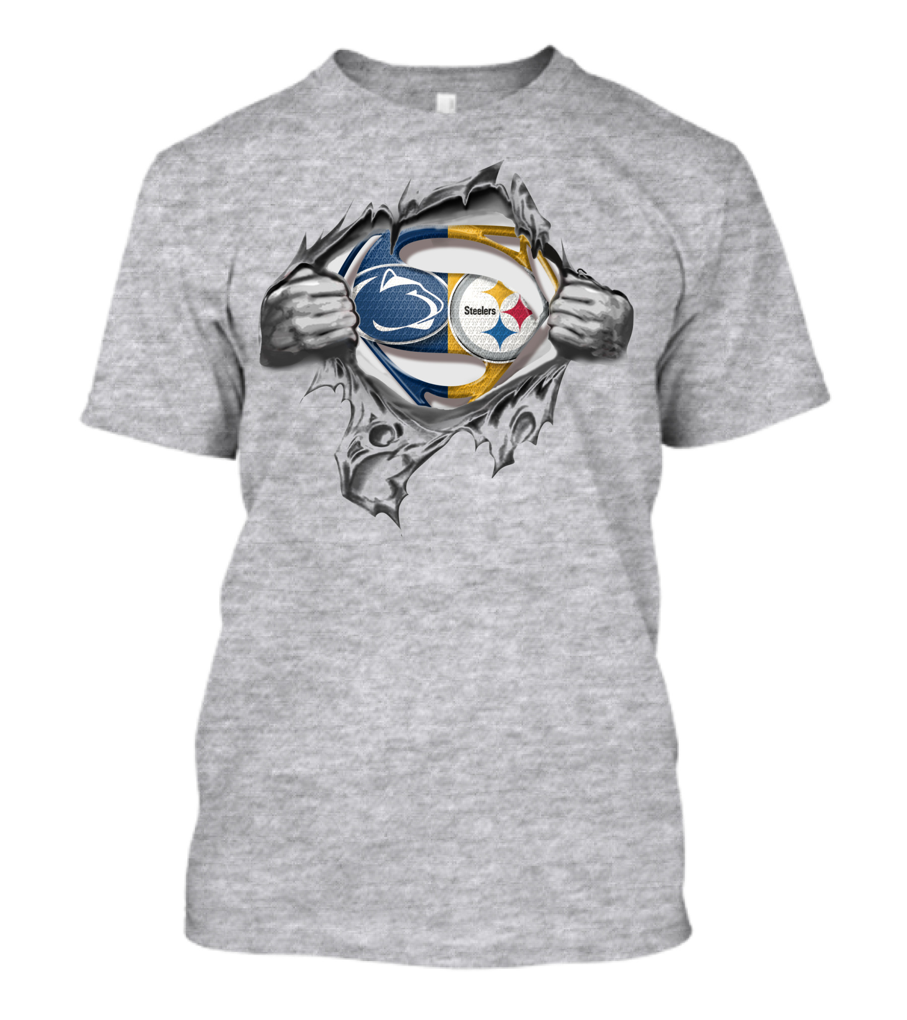 Steelers Penn State Superman Logo Fusion T-Shirt