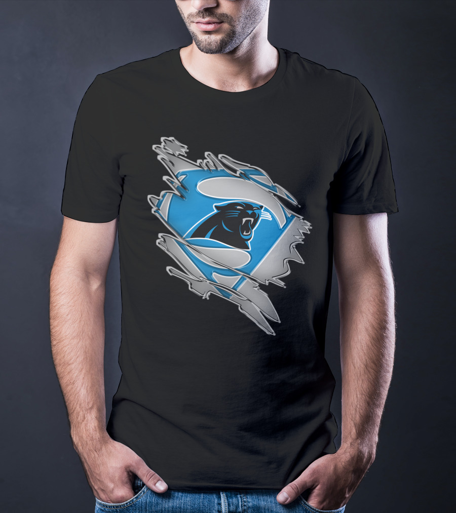Panthers Superman Logo Crossover Rebellion Emblem T-Shirt