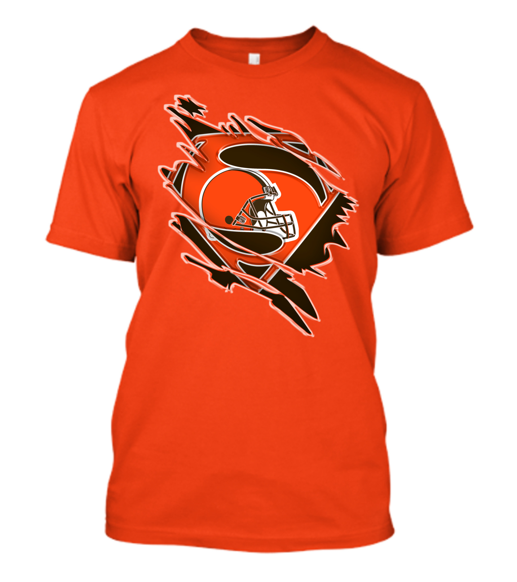 Cleveland Browns Superman Logo Helmet Icon Superhero Fan T-Shirt