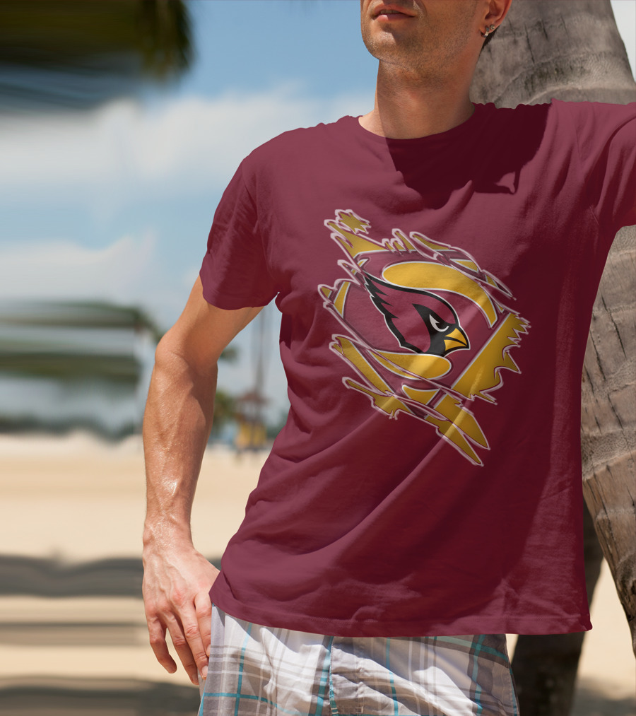 Arizona Cardinals Superman Logo Mashup T-Shirt