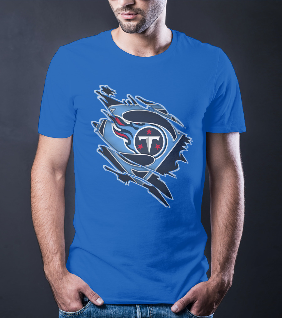 Tennessee Titans Superman Logo Fusion T-Shirt