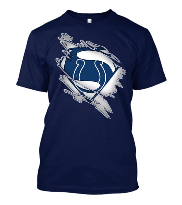 Colts Superman Logo Ripped Effect T-Shirt