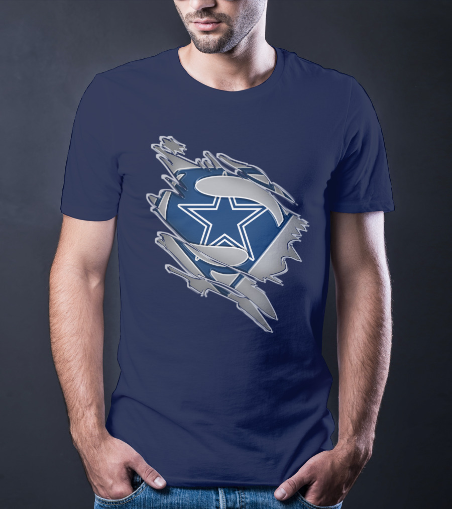Cowboys Super Man Star T-Shirt
