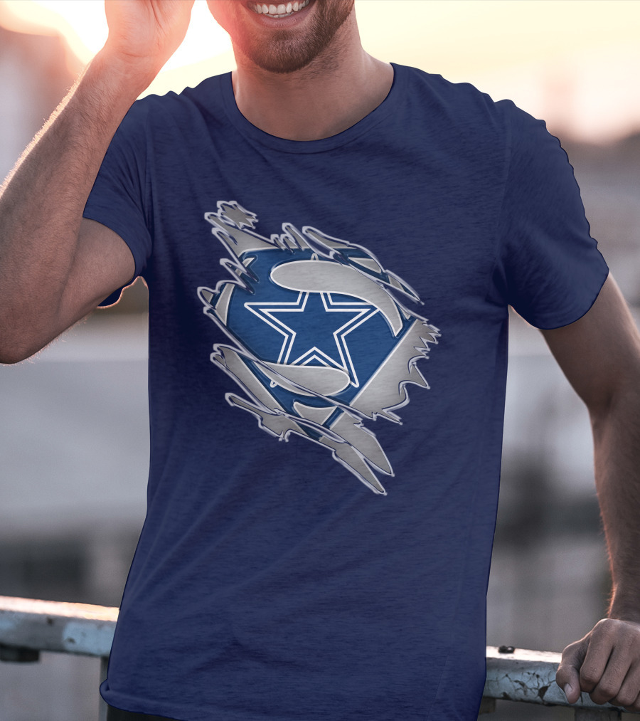 Cowboys Super Man Star T-Shirt