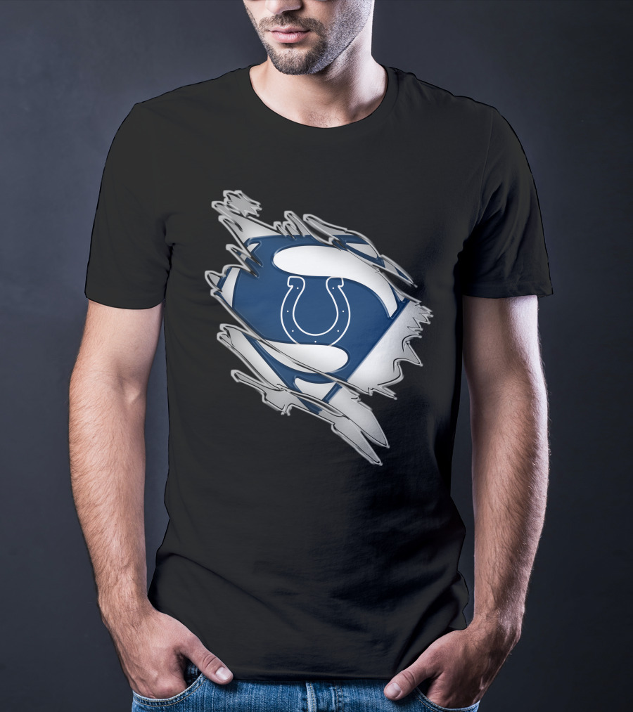 Colts Super Logo Tear Texture T-Shirt