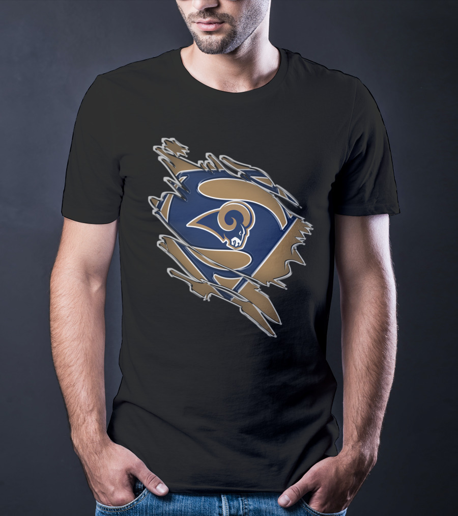 Rams Super Logo Superman Emblem T-Shirt