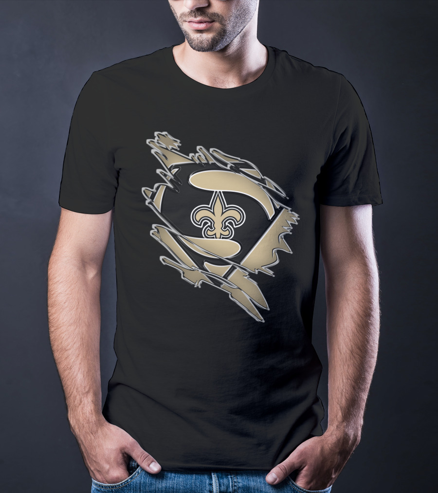 Fleur-de-Lis Superhero Emblem Saints T-Shirt