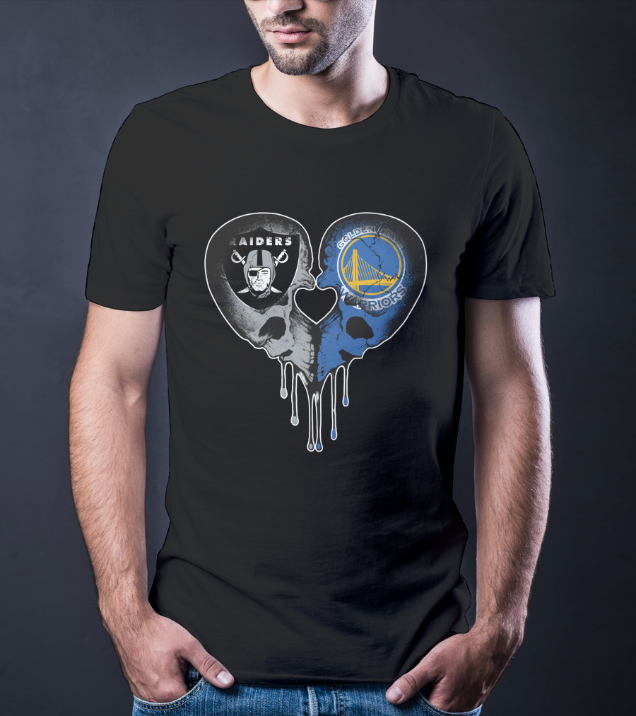 Raiders Warriors Heart Skull Fusion T-Shirt