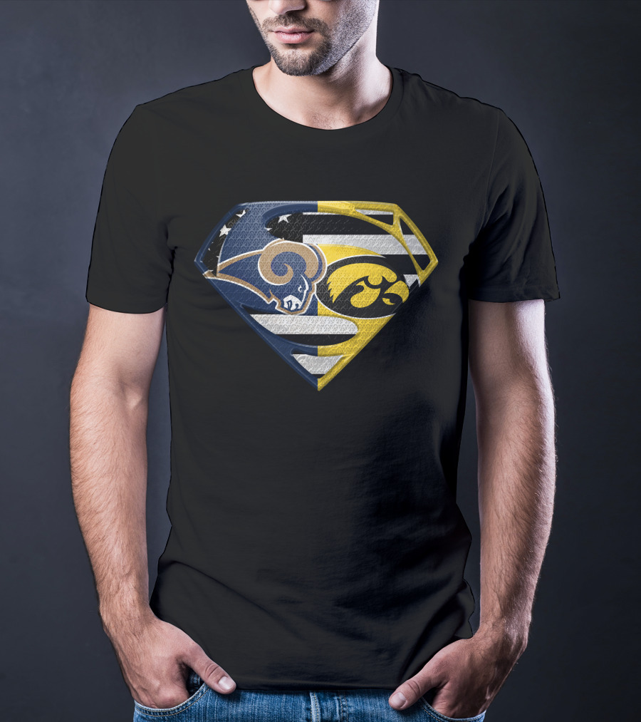 Los Angeles Rams Iowa Hawkeyes Superhero Mashup Spm T-Shirt