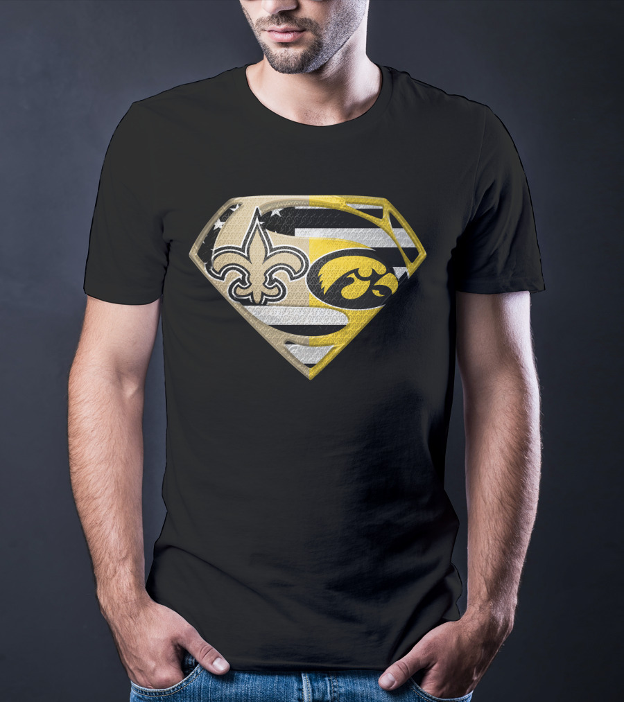 New Orleans Saints Iowa Hawkeyes Super Shield Spm T-Shirt