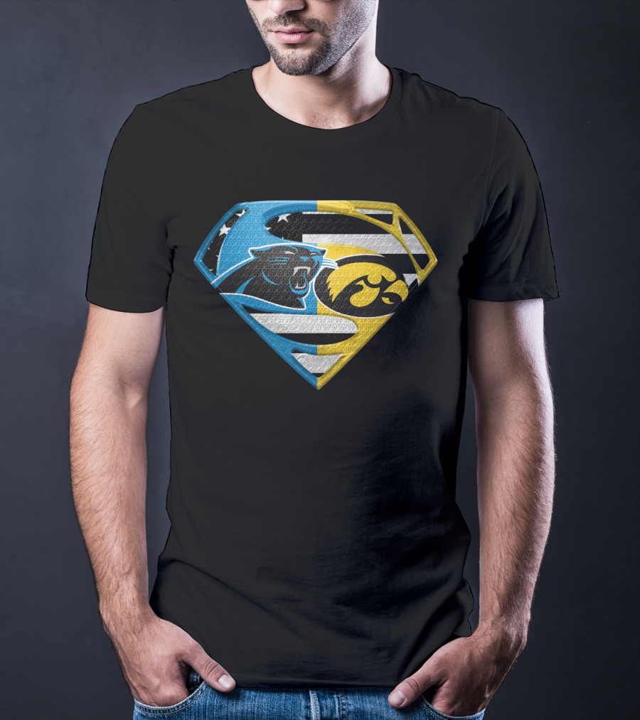 Superman Panthers Hawkeyes Mashup Logo Spm T-Shirt