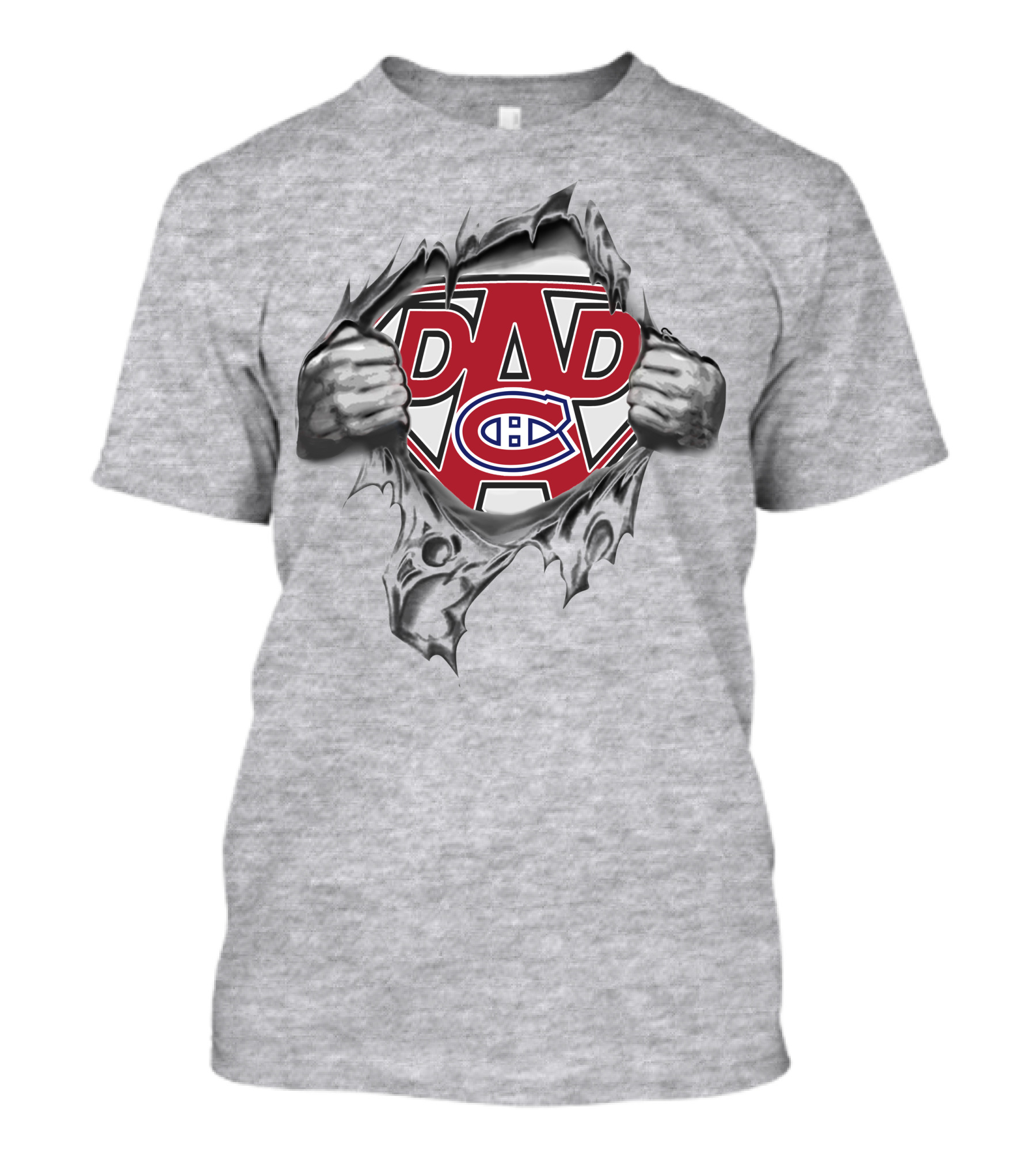 Montreal Canadiens Dad Shield Hockey Fan Superhero T-Shirt
