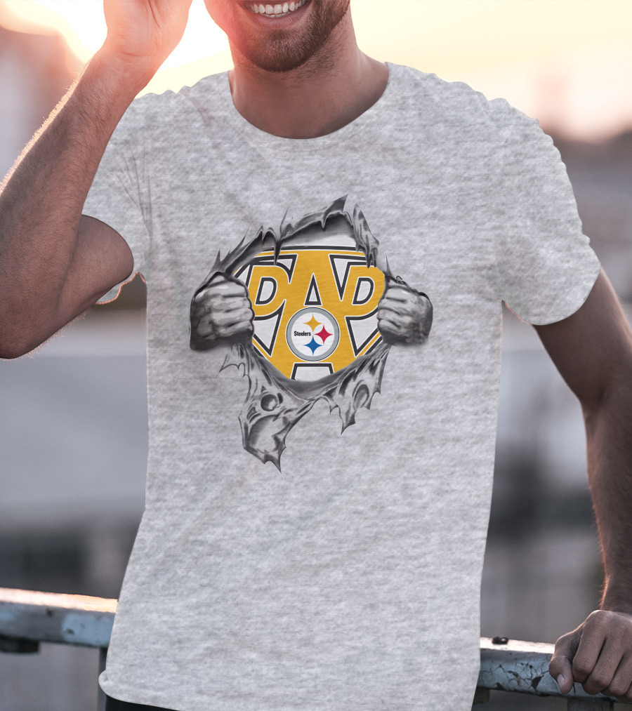 Super Dad Steelers Shield Logo T-Shirt