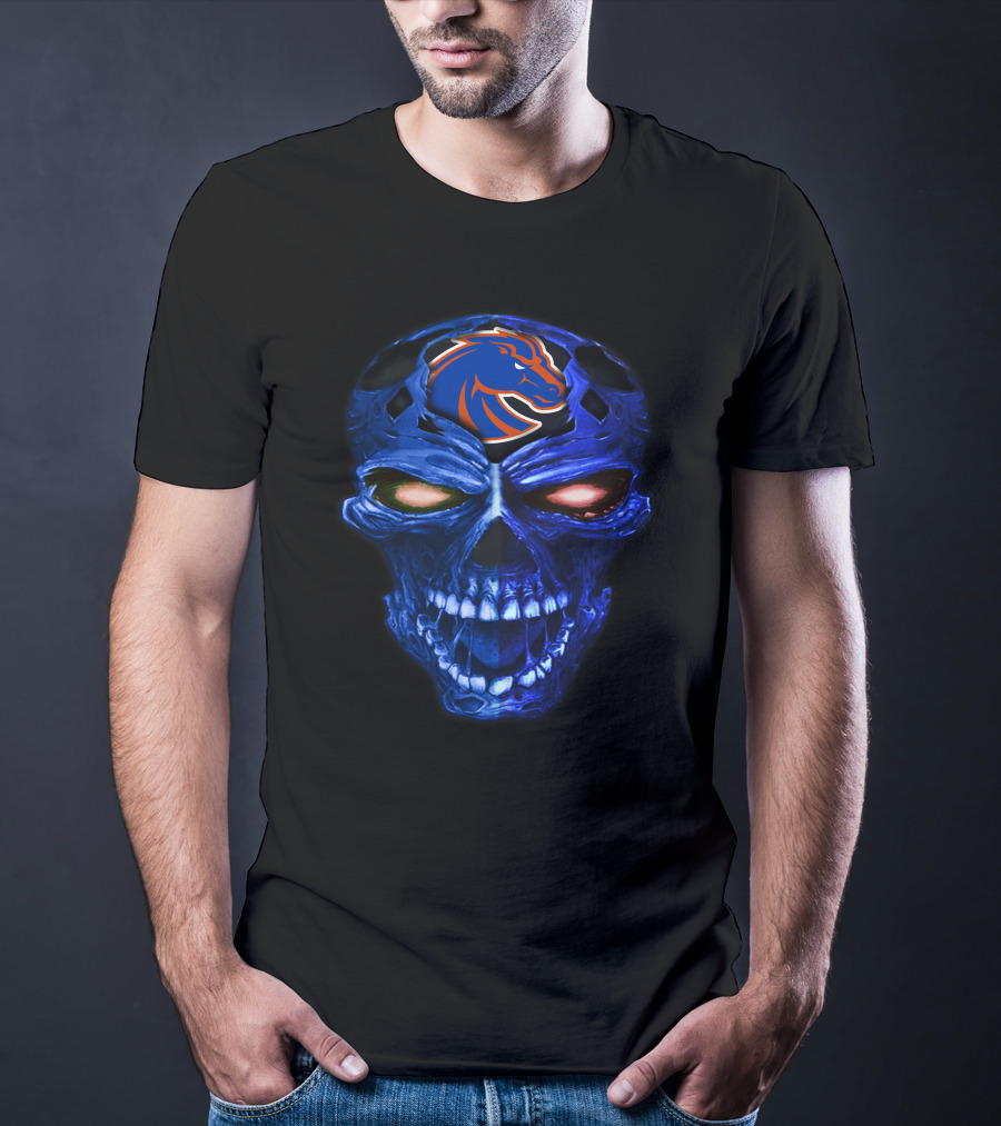 Boise State Broncos Skull T-Shirt