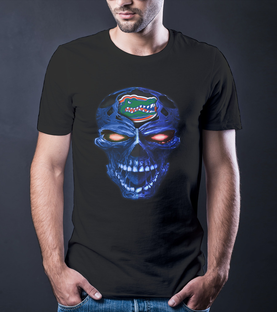Florida Gators Skull Blue And Orange T-Shirt