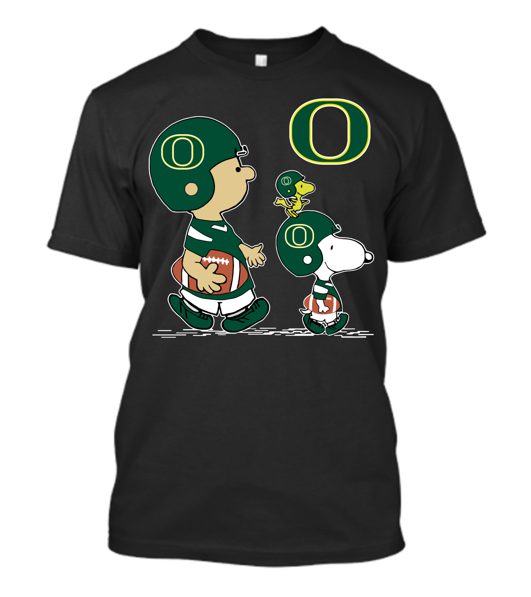 Peanuts Oregon Ducks Football Charlie Brown And Snoopy T-Shirt