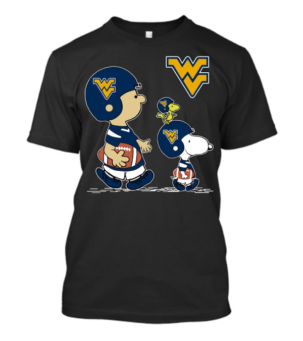 West Virginia Mountaineers Peanuts Football Characters T-Shirt