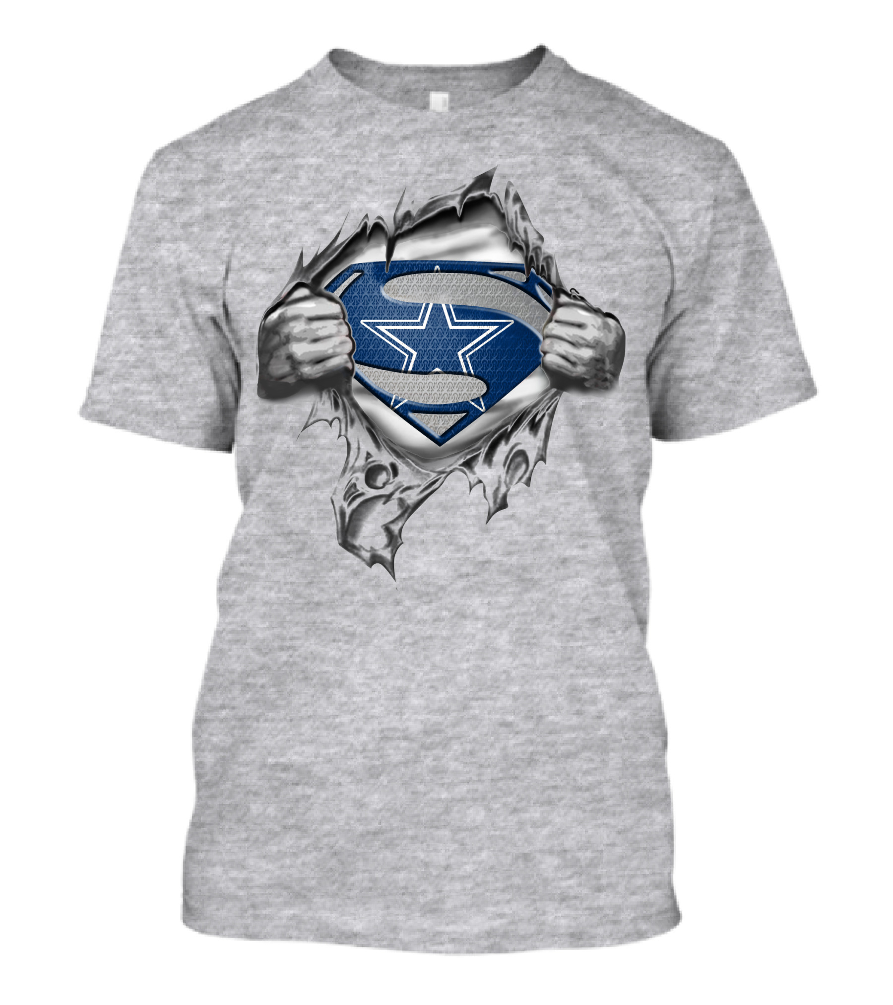 Dallas Cowboys Superman Logo Rip T-Shirt