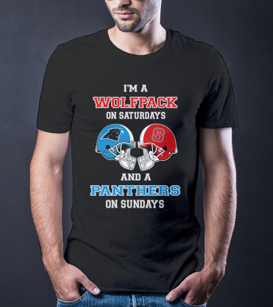 I'm A Wolfpack On Saturdays And A Panthers On Sundays T-Shirt