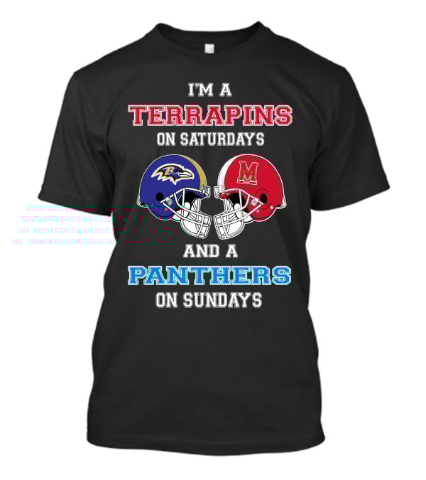 I'm A Terrapins On Saturdays And A Panthers On Sundays T-Shirt