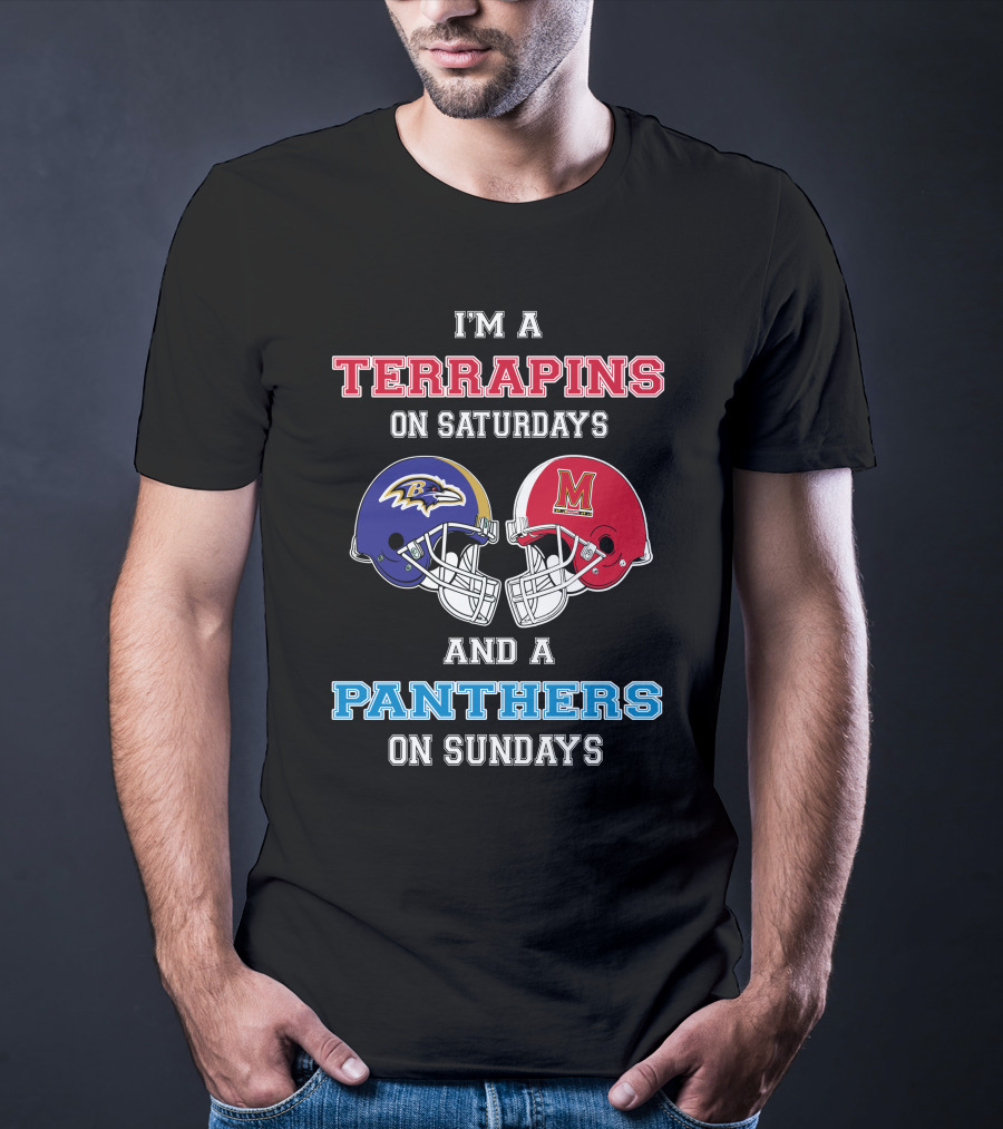I'm A Terrapins On Saturdays And A Panthers On Sundays T-Shirt