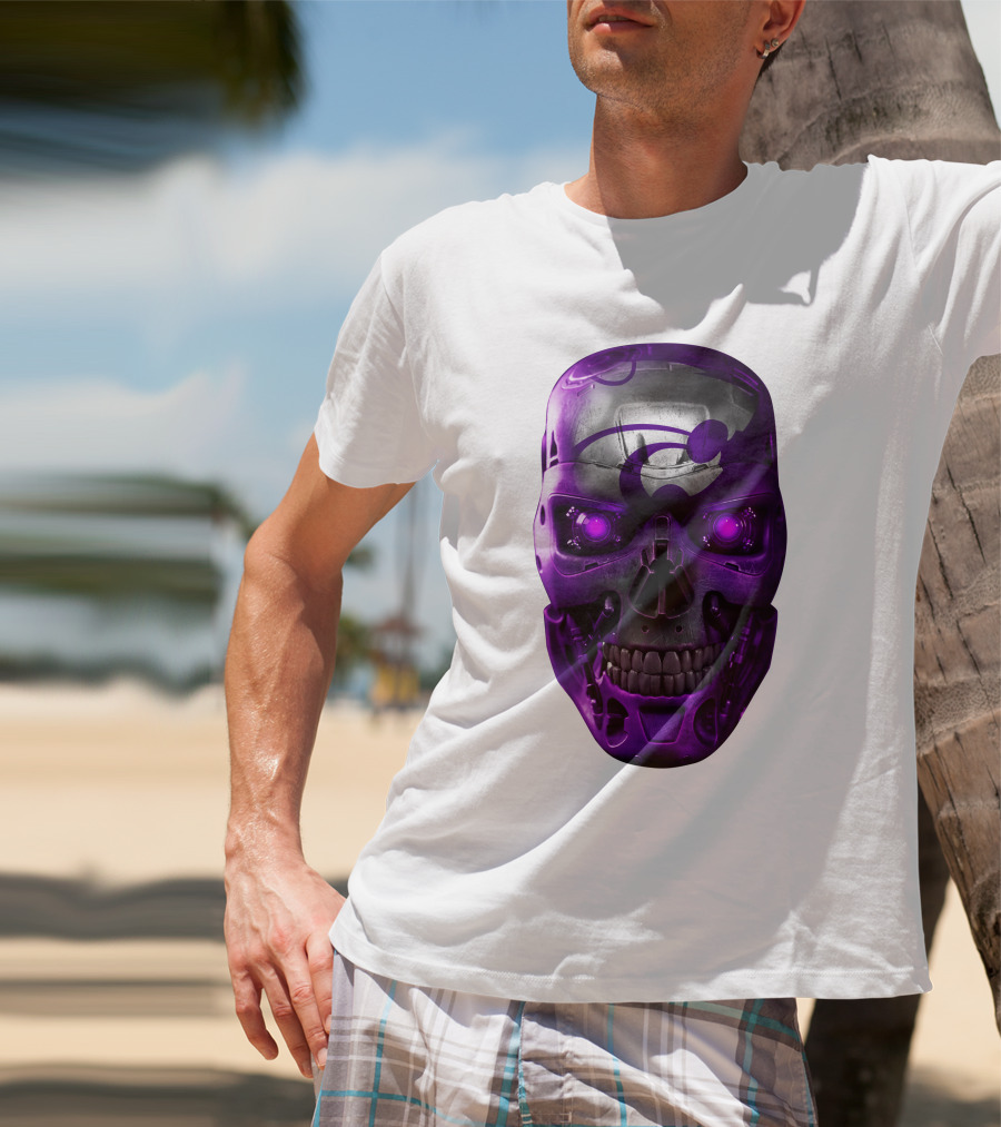 KANSAS STATE WILDCATS PURPLE SKULL T-Shirt