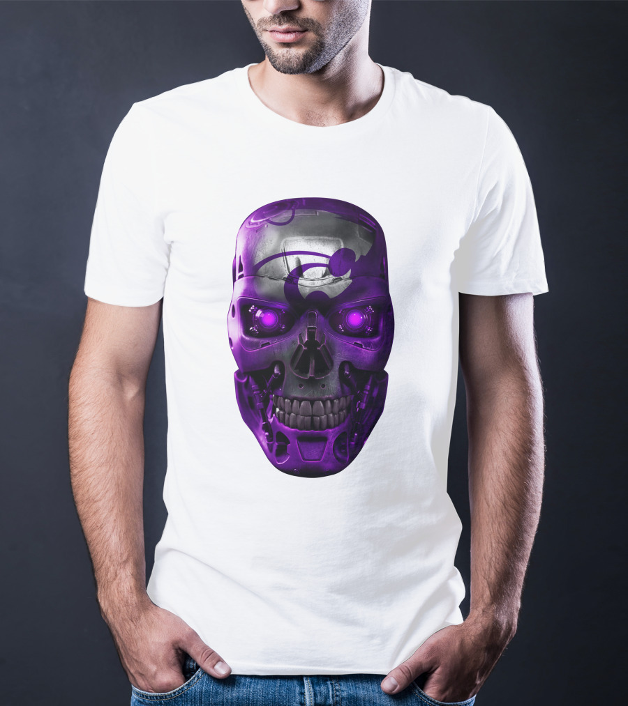 KANSAS STATE WILDCATS PURPLE SKULL T-Shirt