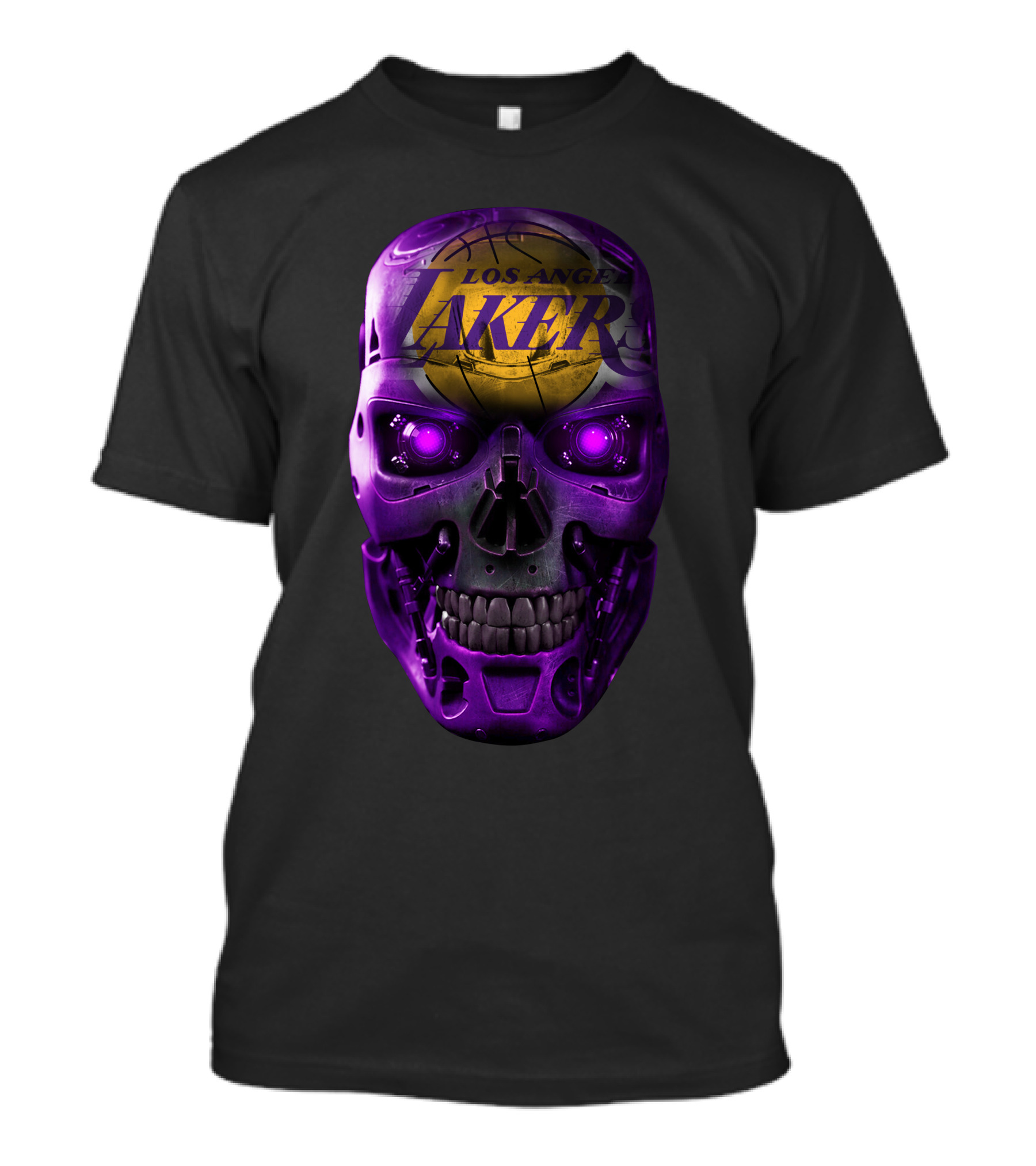 Los Angeles Lakers Purple Skull T-Shirt