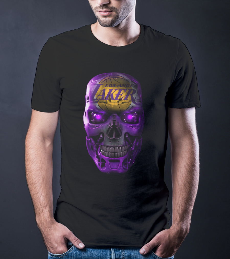 Los Angeles Lakers Purple Skull T-Shirt
