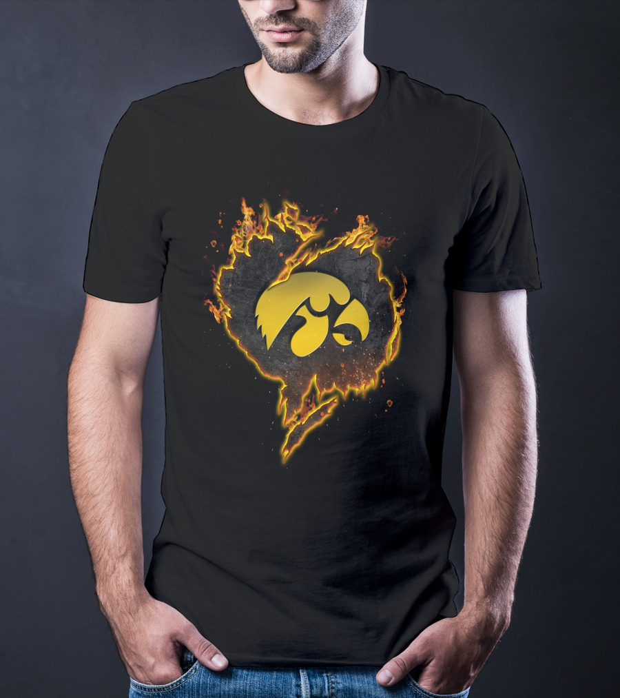 Love Hawkeyes Flaming T-Shirt