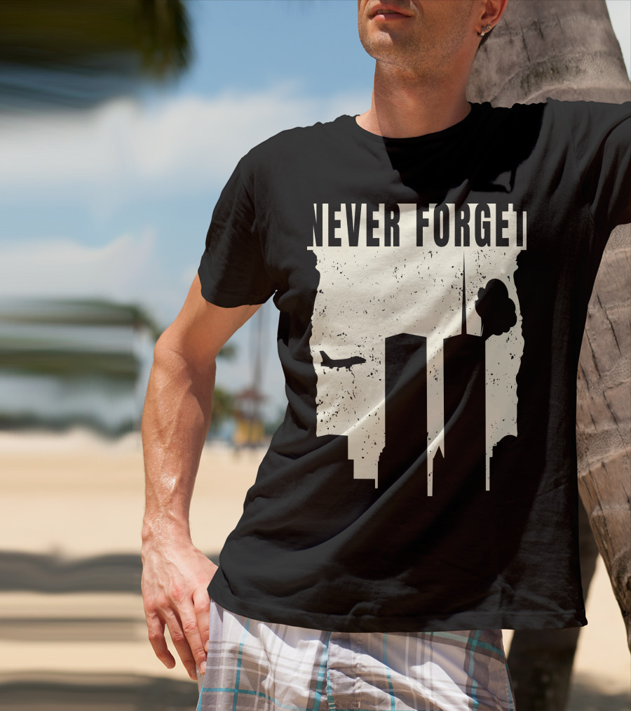 Never Forget 11Th Attacks Twin Towers Memorial T-Shirt