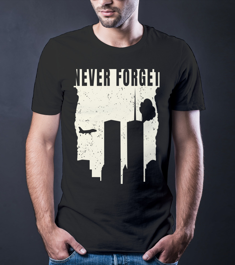 Never Forget 11Th Attacks Twin Towers Memorial T-Shirt